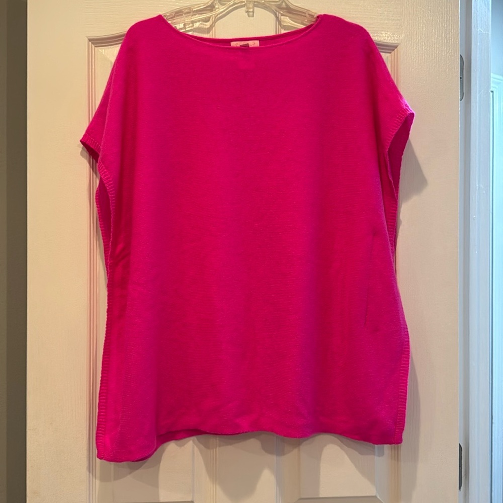 Hot pink Shawl sweater